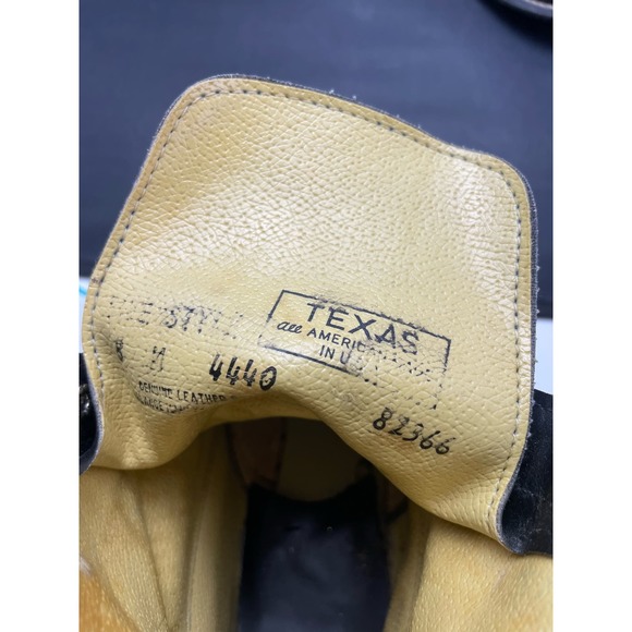 Black Western Lace Up Boots with Fringe Size 8 - Picture 9 of 9